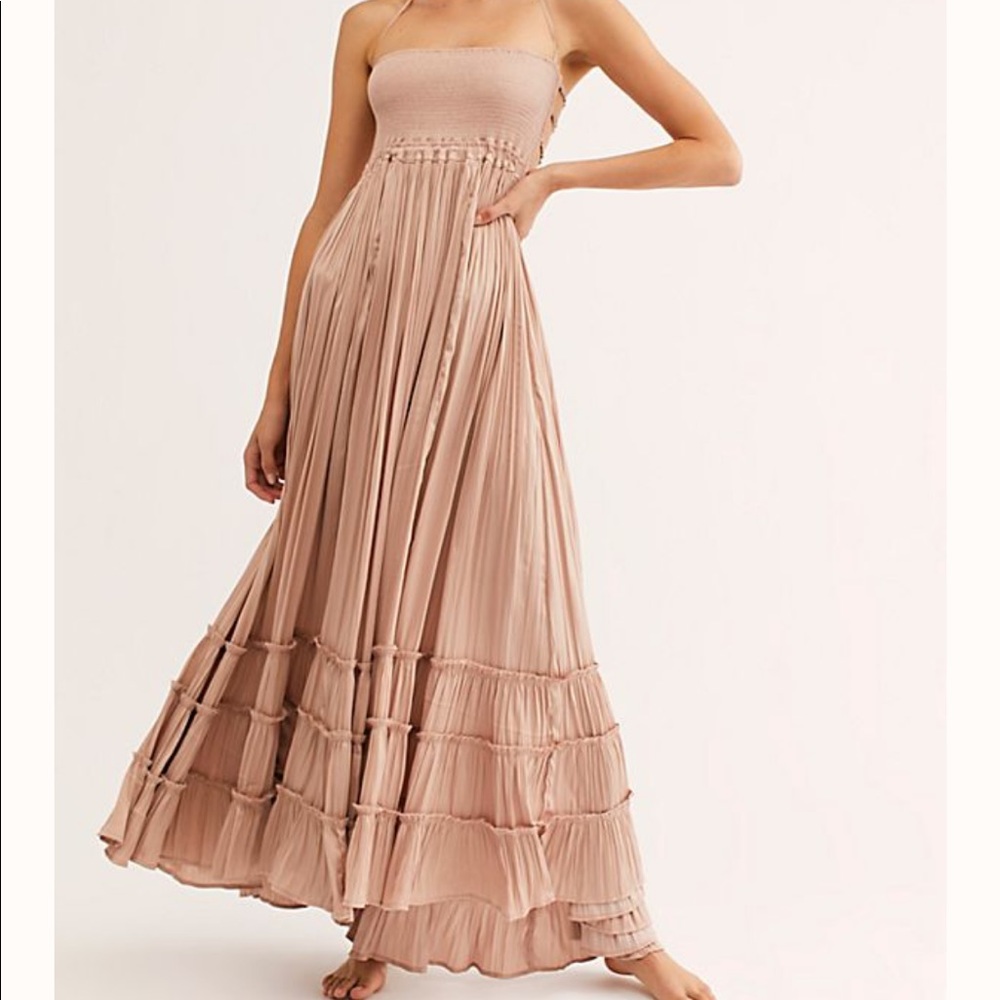 FREE PEOPLE Extratropical shiny dress NWOT